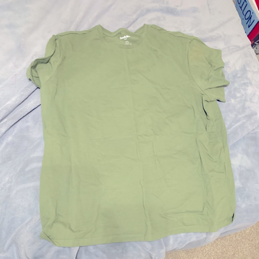 Olive green t shirt. Perfect for relaxing or exercise